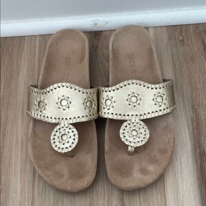 Jack Rogers Metallic Gold Women's Sandals size 7.5